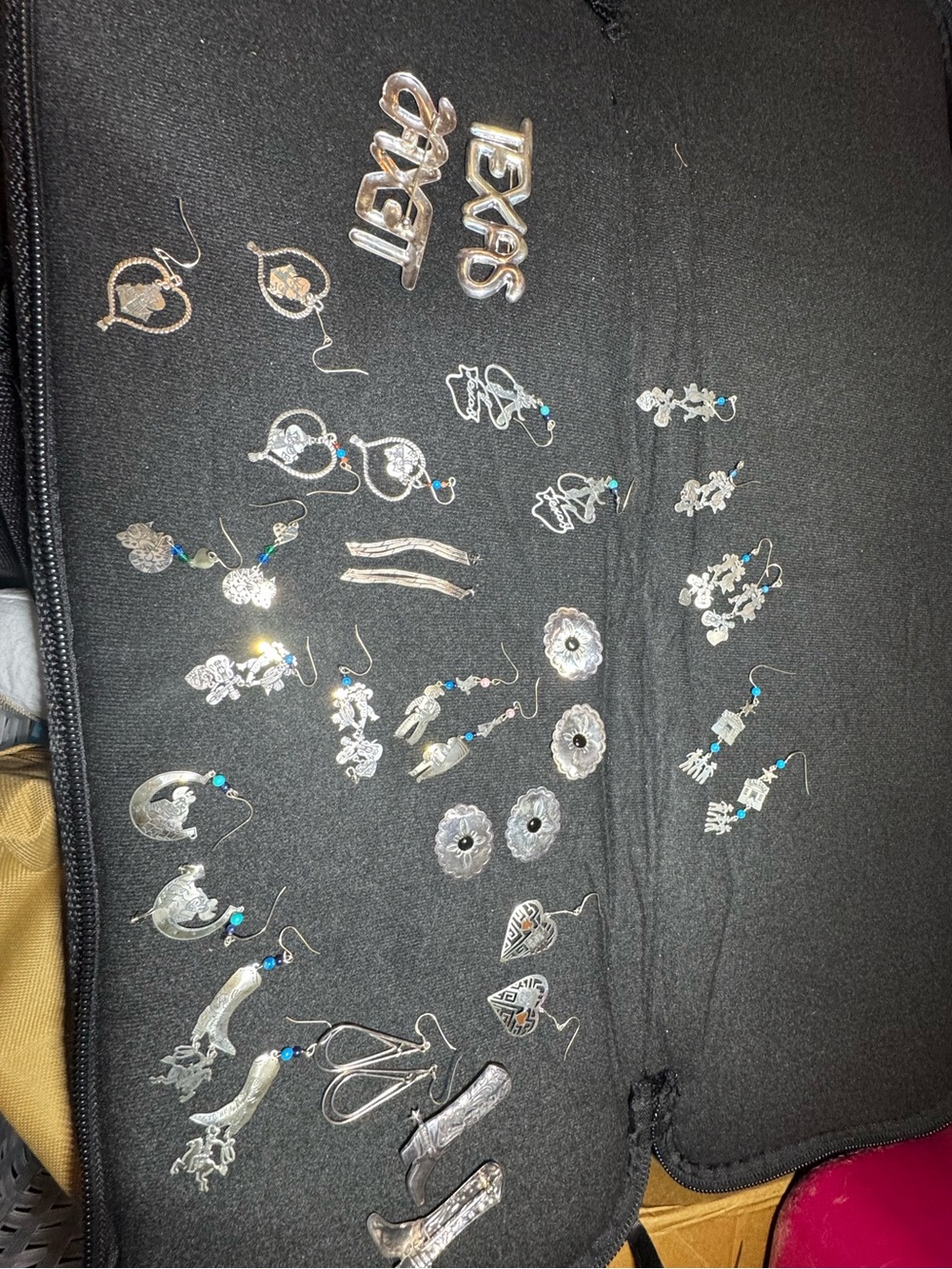 Huge 925 Sterling Silver Beryl mixed earring & brooch lot